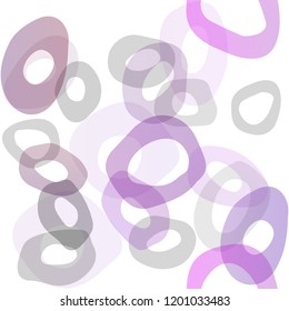 Light Purple vector seamless template with spots. Blurred decorative design in abstract style with bubbles. Pattern for trendy fabric, wallpapers.