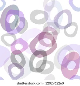 Light Purple vector seamless template with spots. Blurred decorative design in abstract style with bubbles. Design for textile, fabric, wallpapers.