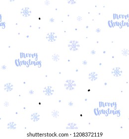 Light Purple vector seamless template with ice snowflakes. Glitter abstract illustration with crystals of ice. Pattern for design of window blinds, curtains.