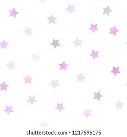 Light Purple vector seamless template with sky stars. Stars on blurred abstract background with gradient. The pattern can be used for new year ad, booklets.