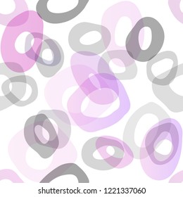 Light Purple vector seamless template with spots. Glitter abstract illustration with blurred drops of rain. Pattern for design of fabric, wallpapers.
