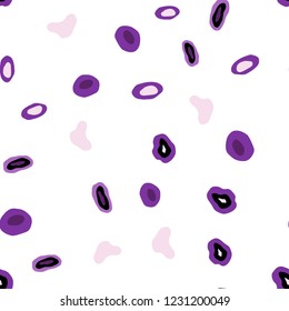 Light Purple vector seamless template with circles. Beautiful colored illustration with blurred circles in nature style. Pattern for trendy fabric, wallpapers.