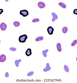 Light Purple vector seamless template with circles. Modern abstract illustration with colorful water drops. Trendy design for wallpaper, fabric makers.