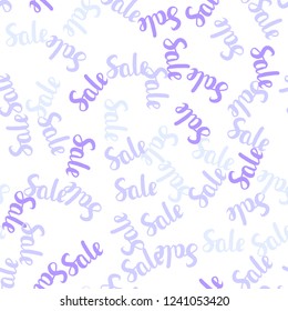 Light Purple vector seamless template with 70, 90% selling. Colorful set of  percentage signs in simple style. Template for season sales, shopping ads.