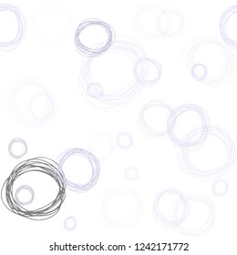 Light Purple vector seamless template with circles. Illustration with set of shining colorful abstract circles. Pattern for trendy fabric, wallpapers.