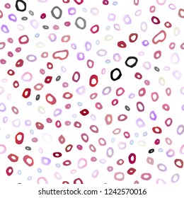 Light Purple vector seamless template with spots. Blurred decorative design in abstract style with bubbles. Template for business cards, websites.