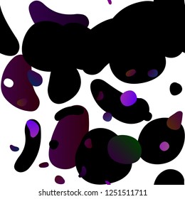 Light Purple vector seamless template with spots. Glitter abstract illustration with blurred drops of rain. Pattern for design of window blinds, curtains.