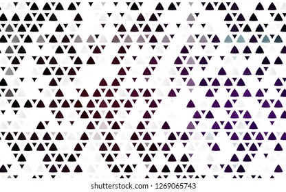 Light Purple vector seamless template with crystals, triangles. Modern abstract illustration with colorful triangles. Pattern for trendy fabric, wallpapers.