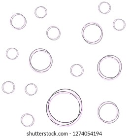 Light Purple vector seamless template with circles. Illustration with set of shining colorful abstract circles. Template for business cards, websites.