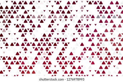Light Purple vector seamless template with crystals, triangles. Glitter abstract illustration with triangular shapes. Trendy design for wallpaper, fabric makers.