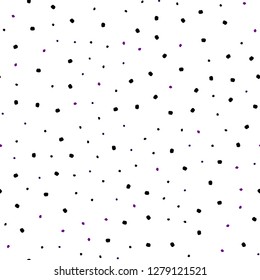 Light Purple vector seamless template with circles. Glitter abstract illustration with blurred drops of rain. Template for business cards, websites.