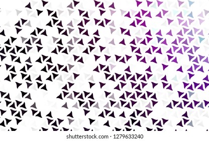 Light Purple vector seamless template with crystals, triangles. Illustration with set of colorful triangles. Pattern for design of fabric, wallpapers.