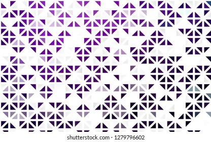 Light Purple vector seamless template with crystals, triangles. Triangles on abstract background with colorful gradient. Pattern for design of fabric, wallpapers.