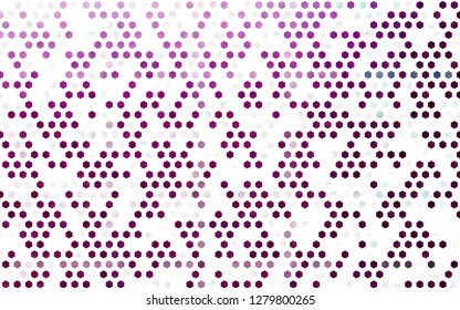 Light Purple vector seamless template in hexagonal style. Design in abstract style with hexagons. Pattern for trendy fabric, wallpapers.