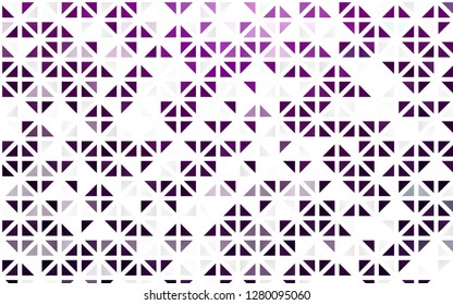 Light Purple vector seamless template with crystals, triangles. Triangles on abstract background with colorful gradient. Template for business cards, websites.