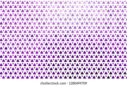 Light Purple vector seamless template with crystals, triangles. Illustration with set of colorful triangles. Pattern for design of window blinds, curtains.