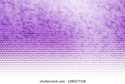 Light Purple vector seamless template with crystals, triangles. Glitter abstract illustration with triangular shapes. Pattern for design of fabric, wallpapers.