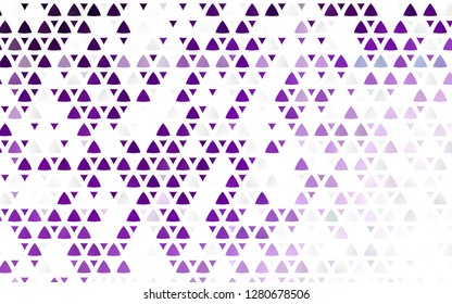 Light Purple vector seamless template with crystals, triangles. Illustration with set of colorful triangles. Pattern for design of fabric, wallpapers.