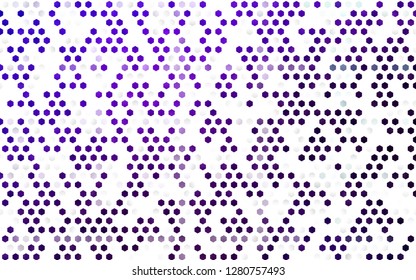 Light Purple vector seamless template in hexagonal style. Abstract illustration with colorful hexagons. Pattern for design of fabric, wallpapers.
