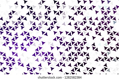 Light Purple vector seamless template with crystals, triangles. Abstract gradient illustration with triangles. Design for textile, fabric, wallpapers.