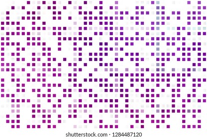 Light Purple vector seamless template with crystals, rectangles. Glitter abstract illustration with rectangular shapes. Design for textile, fabric, wallpapers.