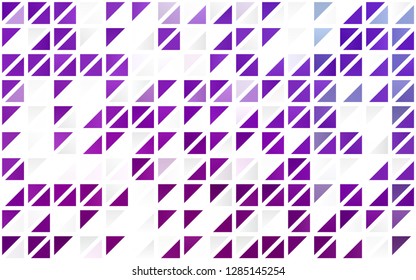 Light Purple vector seamless template with crystals, triangles. Glitter abstract illustration with triangular shapes. Pattern for trendy fabric, wallpapers.