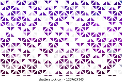 Light Purple vector seamless template with crystals, triangles. Abstract gradient illustration with triangles. Pattern for design of fabric, wallpapers.