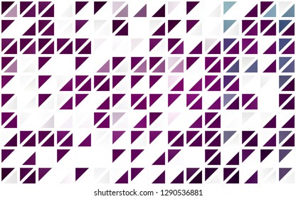 Light Purple vector seamless template with crystals, triangles. Glitter abstract illustration with triangular shapes. Trendy design for wallpaper, fabric makers.