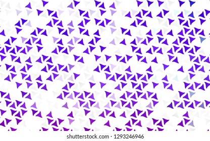 Light Purple vector seamless template with crystals, triangles. Modern abstract illustration with colorful triangles. Template for business cards, websites.