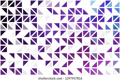 Light Purple vector seamless template with crystals, triangles. Glitter abstract illustration with triangular shapes. Template for business cards, websites.