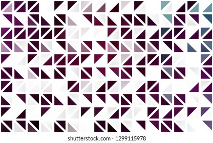 Light Purple vector seamless template with crystals, triangles. Triangles on abstract background with colorful gradient. Template for business cards, websites.