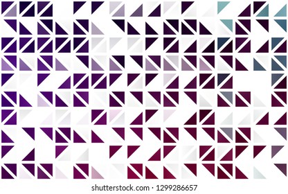 Light Purple vector seamless template with crystals, triangles. Triangles on abstract background with colorful gradient. Trendy design for wallpaper, fabric makers.