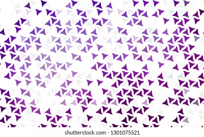 Light Purple vector seamless template with crystals, triangles. Decorative design in abstract style with triangles. Template for business cards, websites.