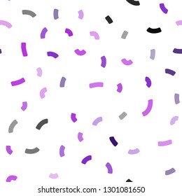 Light Purple vector seamless template with bent lines. Colorful illustration in abstract marble style with gradient. The best blurred design for your business.