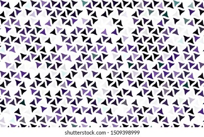 Light Purple vector seamless template with crystals, triangles. Decorative design in abstract style with triangles. Trendy design for wallpaper, fabric makers.