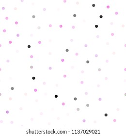 Light Purple vector seamless texture with disks. Blurred bubbles on abstract background with colorful gradient. New design for ad, poster, banner of your website.