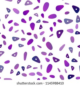 Light Purple vector seamless texture in triangular style with circles. Decorative design in abstract style with lines, dots. The template can be used as a background.