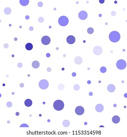 Light Purple vector seamless texture with disks. Modern abstract illustration with colorful water drops. Trendy design for wallpaper, fabric makers.