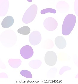 Light Purple vector seamless texture with disks. Illustration with set of shining colorful abstract circles. Template for business cards, websites.
