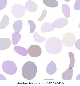 Light Purple vector seamless texture with disks. Abstract illustration with colored bubbles in nature style. Trendy design for wallpaper, fabric makers.