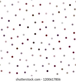 Light Purple vector seamless texture with disks. Blurred decorative design in abstract style with bubbles. Pattern can be used as texture of water, rain drops.