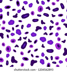 Light Purple vector seamless texture with disks. Beautiful colored illustration with blurred circles in nature style. Pattern for design of window blinds, curtains.
