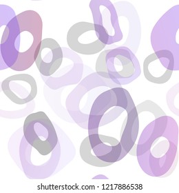 Light Purple vector seamless texture with disks. Blurred decorative design in abstract style with bubbles. Template for business cards, websites.