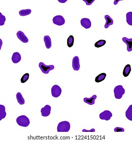Light Purple vector seamless texture with disks. Beautiful colored illustration with blurred circles in nature style. Pattern for design of fabric, wallpapers.