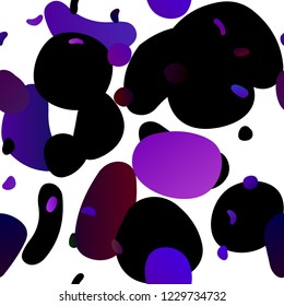 Light Purple vector seamless texture with disks. Abstract illustration with colored bubbles in nature style. Pattern for design of fabric, wallpapers.