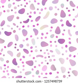 Light Purple vector seamless texture with disks. Blurred decorative design in abstract style with bubbles. Design for textile, fabric, wallpapers.