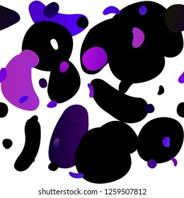 Light Purple vector seamless texture with disks. Glitter abstract illustration with blurred drops of rain. Pattern for design of window blinds, curtains.
