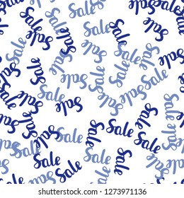 Light Purple vector seamless texture with selling prices 70, 90 %. Abstract illustration with colorful gradient symbols of sales. Backdrop for ads, leaflets of Black Friday.