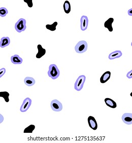 Light Purple vector seamless texture with disks. Abstract illustration with colored bubbles in nature style. Pattern for design of fabric, wallpapers.