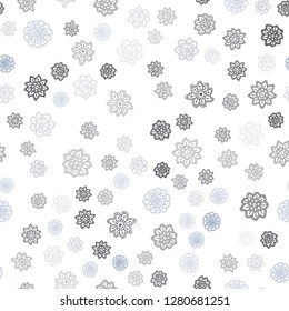 Light Purple vector seamless texture with colored snowflakes. Glitter abstract illustration with crystals of ice. Trendy design for wallpaper, fabric makers.